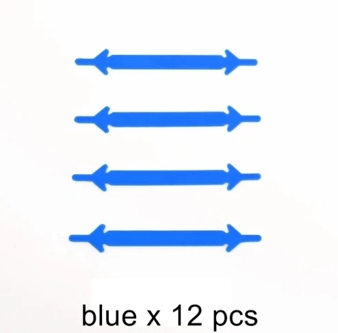 Новинка 2 стиля 16 шт./лот и 12 шт Новые Креативные шнурки эластичные силиконовые шнурки для обуви креативные шнурки без шнурков - Цвет: 12pcs-B-blue
