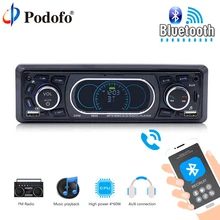 Podofo автомобильный мультимедийный плеер универсальный 1 Din Bluetooth Авто Радио Аудио стерео плеер авторадио FM USB SD AUX задняя камера
