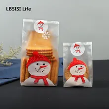LBSISI Life 100 шт рождественские снежные DIY мешки для печенья, конфет, самостоящая сувенирная машина для украшения дня рождения
