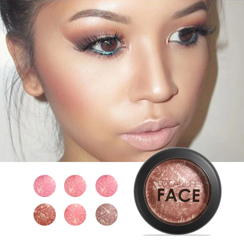 FOCALLURE Makeup Blusher Top Quality Professional Cheek 6 Colors Baked