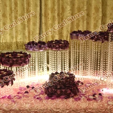 Свадебные Кристалл Прозрачный Акриловый Торт Стенд-Свадебный Centerpiece 7 шт./лот Свадебные украшения Свадебные Реквизит