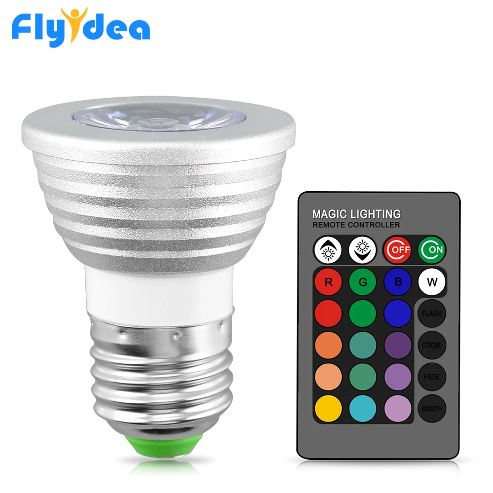 RGB лампа E27 E14 MR16 GU10 16 цветов 110 В 220 12 В|Светодиодные лампы и трубки| |