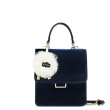 Bag 2017 mini chain bag floccular velvet one shoulder cross-body women’s handbag briefcase