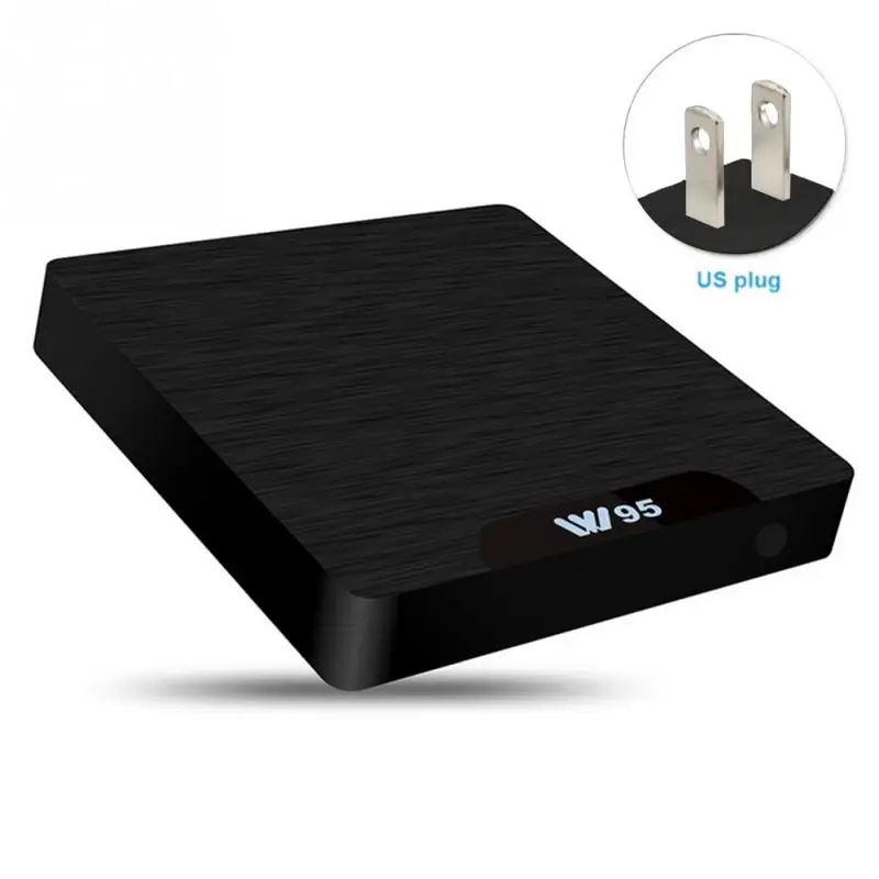

W95 Black Amlogic IR Remote Control TV Set-top Box 4K WIFI Android 7.1 Home Devices Penta Core ARM Mali-450 US EU plug