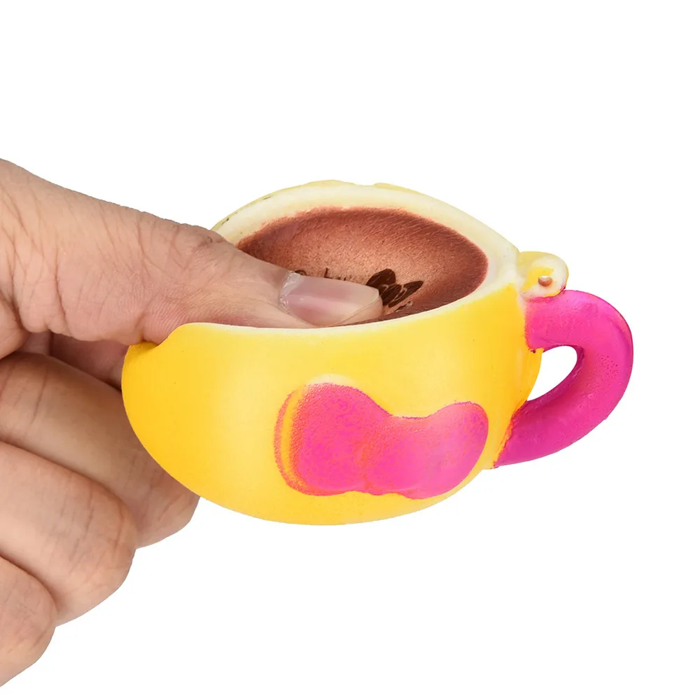 Kawaii Милая кофейная чашка мягкий медленно поднимающийся крем Ароматизированная игрушка для снятия стресса 3,30