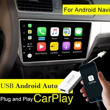 Carlinke Apple USB Dongle para Android Auto iPhone Carplay iOS11 Carplay Android Suporte/MTK WinCE sistema de Navegação Player Do Carro
