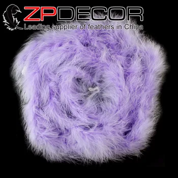 

ZPDECOR Factory Cheap Sale 20Yards/Lot 20g Turkey Lavender Dyed Marabou Feather Boa for DIY and Weeding Decor