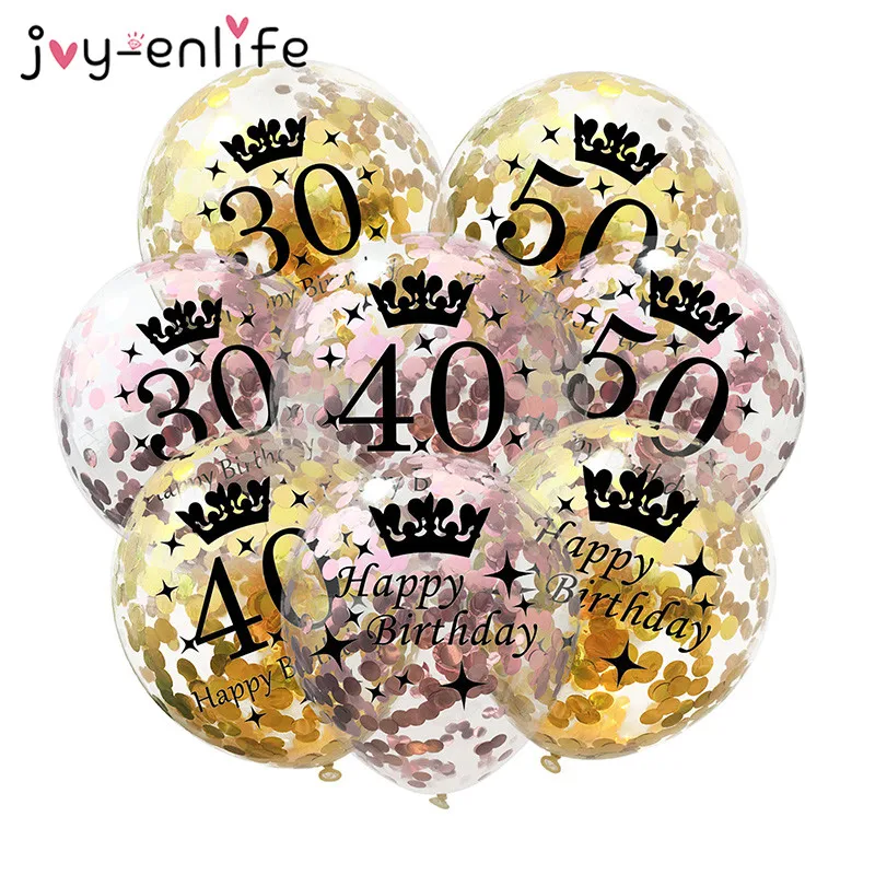 JOY ENLIFE 5 шт. 12 дюймов прозрачный воздушный шар "Конфетти" латексные конфетти