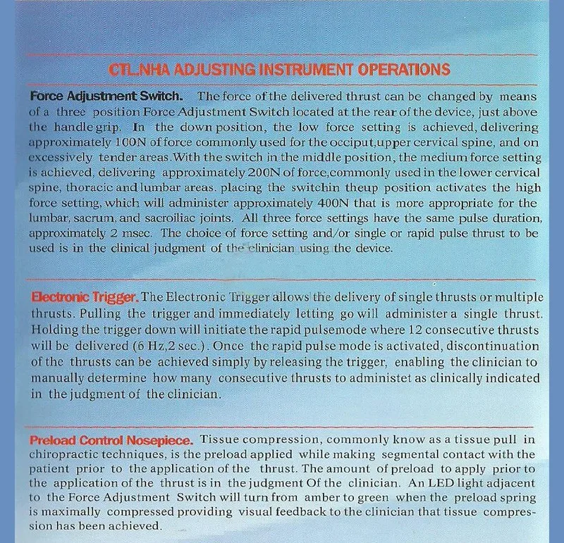 ajustável intensidade terapia quiropraxia instrumento de ajuste ativador massageador