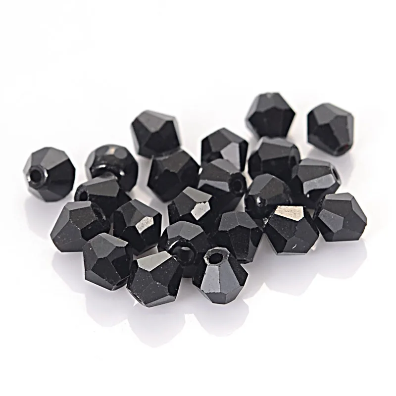 

100 Pieces Colorful 4mm Bicone Crystal Beads Glass Beads Loose Spacer Beads For Diy Bracelet Jewelry Making