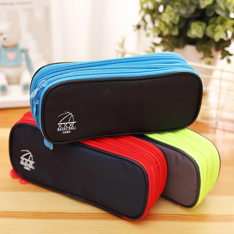 

DELI Creative Canvas Pencil bag Large Capacity Multi-function Pencil case Waterproof Pencil box student prize Escolar Papelaria