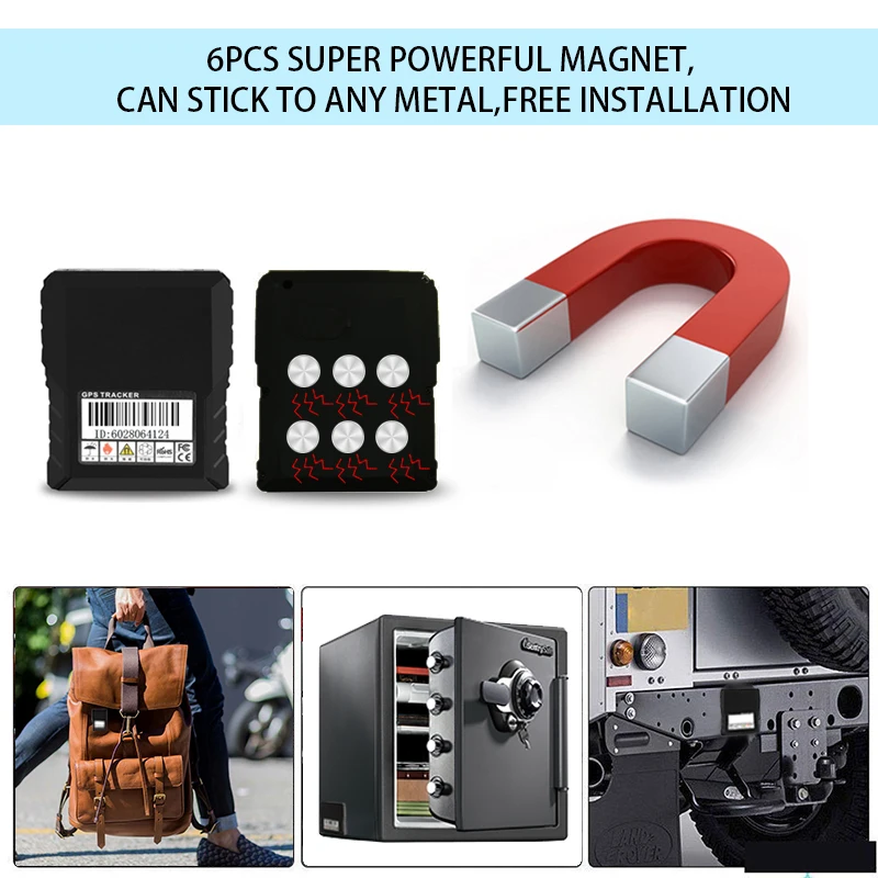  real time waterproof portable mini gsm gprs vehicle car gps tracker locator tracking magnet Long Ba