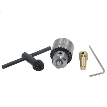 

4 Pcs/Set Micro Motor Drill Chucks Clamp 0.3-4mm Taper Drill With Chuck Key 3.17mm 1/8inch Shaft Connecting Rod _WK