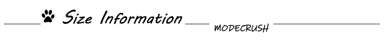 Sizeinformation