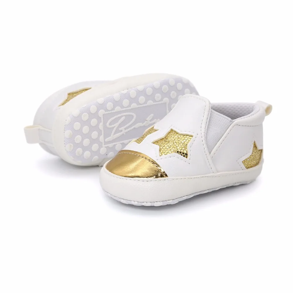 Новая модная детская обувь со звездами для новорожденных мальчиков и девочек, первые ходунки для младенцев, детские, с мягкой подошвой, Нескользящие кроссовки для новорожденных, обувь для малышей
