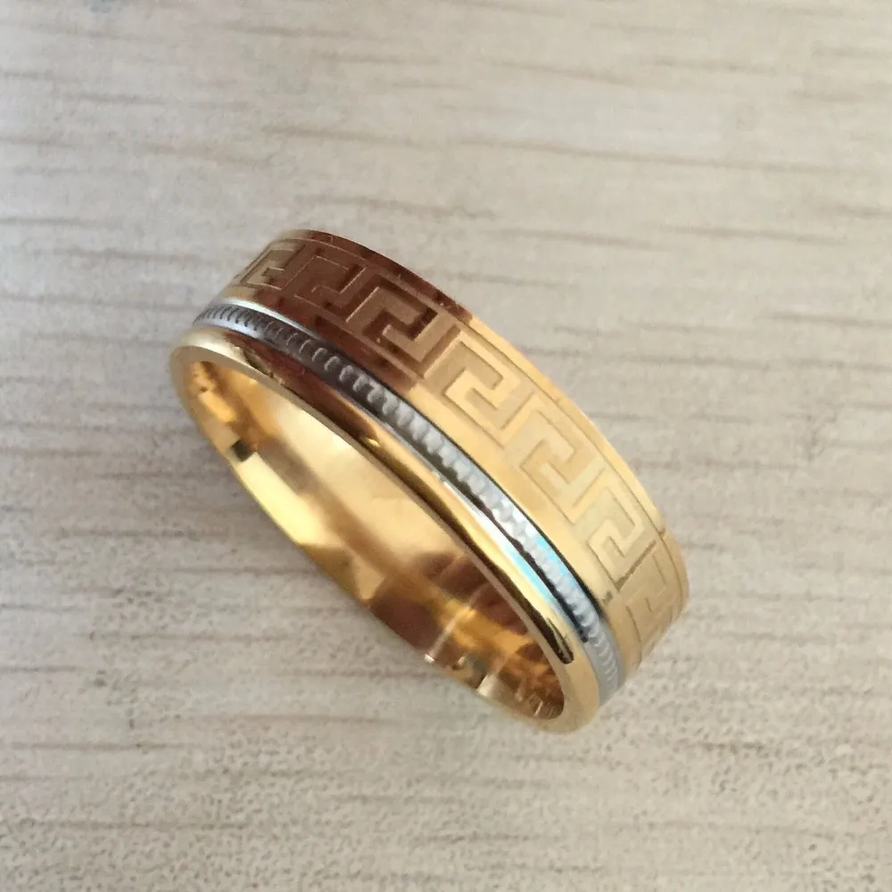 square fashion accessories simple two colors golden and sliver great wall men male ring titanium 316l - Simple Wedding Ring square fashion accessories simple two colors golden and sliver great wall men male ring titanium 316l - Simple Wedding Ring