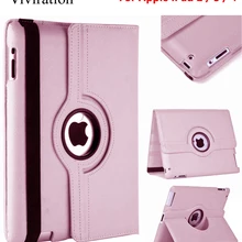 Розовый, черный, синий, вращающийся на 360 градусов флип-чехол для Apple iPad 2/3/4 планшет Смарт из искусственной кожи чехол для Apple i Pad 2 3 4