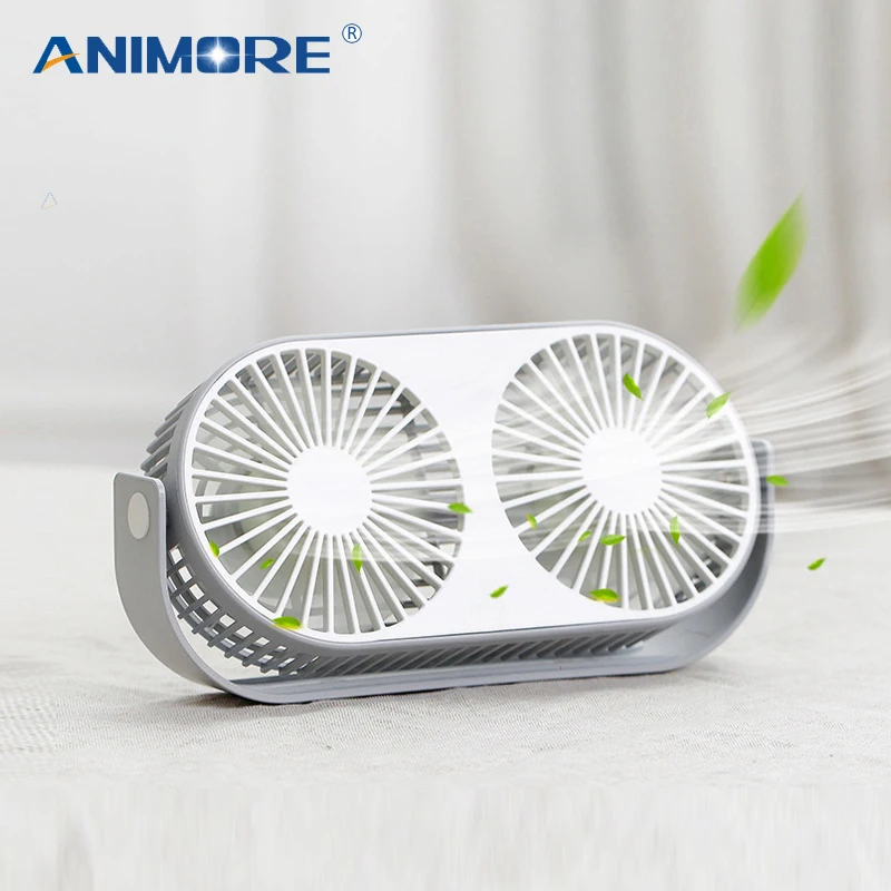 

ANIMORE MINI Fan USB Electric 3 colors Double Leaf Fan New Aromatherapy Optional Computer PC Home Office Available Fan
