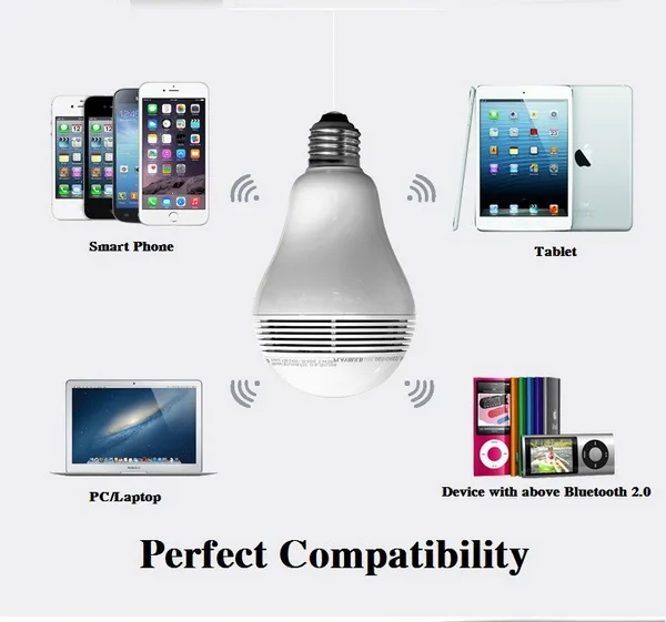 20pcs Smart LED Bulb Light Wireless Bluetooth Speaker 110V - 240V E27 3W Lamp Audio | Электроника