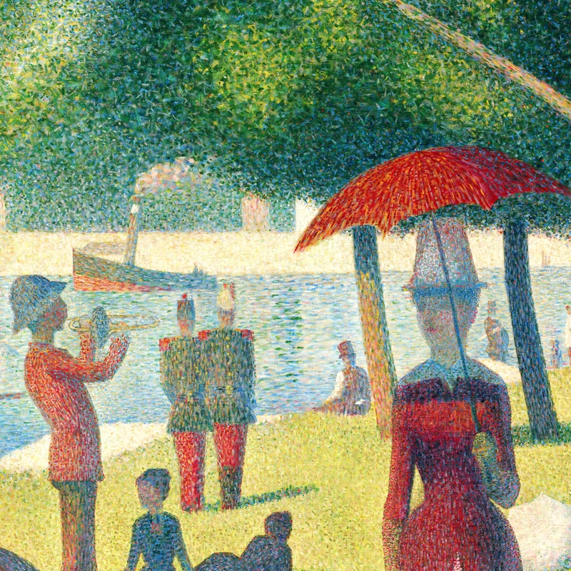 SUNDAY ON LE GRANDE JATTE FRANCE FRENCH LANDSCAPE PAINTING ART REAL CANVAS PRINT