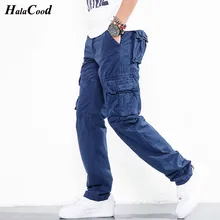 Горячие новые мужские хлопковые брюки армейский зеленый большие карманы украшения мужские повседневные брюки легкая стирка мужские брюки большого размера джоггеры солдат