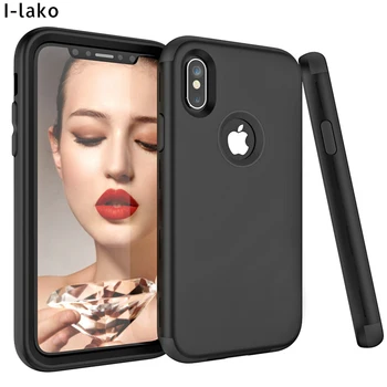 

30pcs/lot For iPhone X High Durability Removable Heavy Duty Triple Layer Shockproof Hard Skin Case For iPhone X