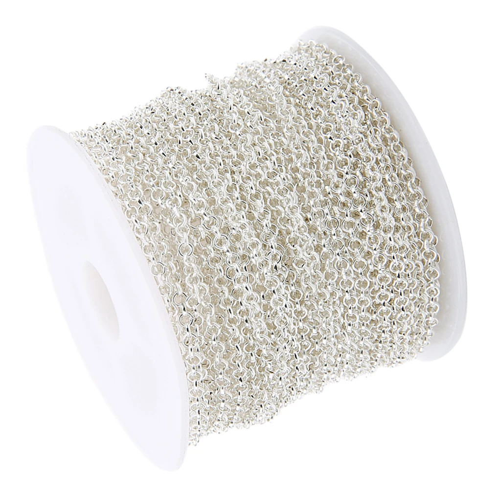10 Yards Multipurpose O Shape Jewelry Making Chain Findings Accessories Necklace Bracelet Extender Chain for DIY Craft 2mm