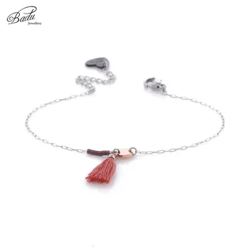 

Badu Small Link Chain Bracelet Stainless Steel Golden Chains Bohemian Tassel Pendant Fashion Jewelry Bracelets Gift for Girls