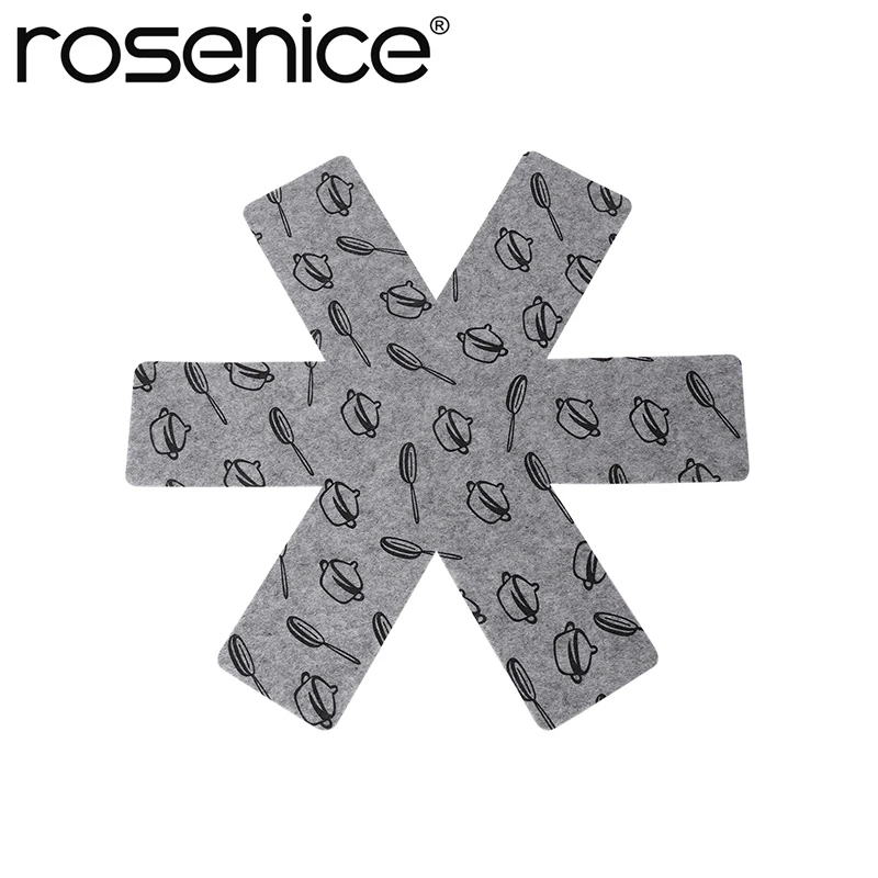 

6pcs Non-Woven Fabrics Pots Pans Separator Scratchproof Protectors for Table Pots and Pans Separator Placemat Kitchen Tools