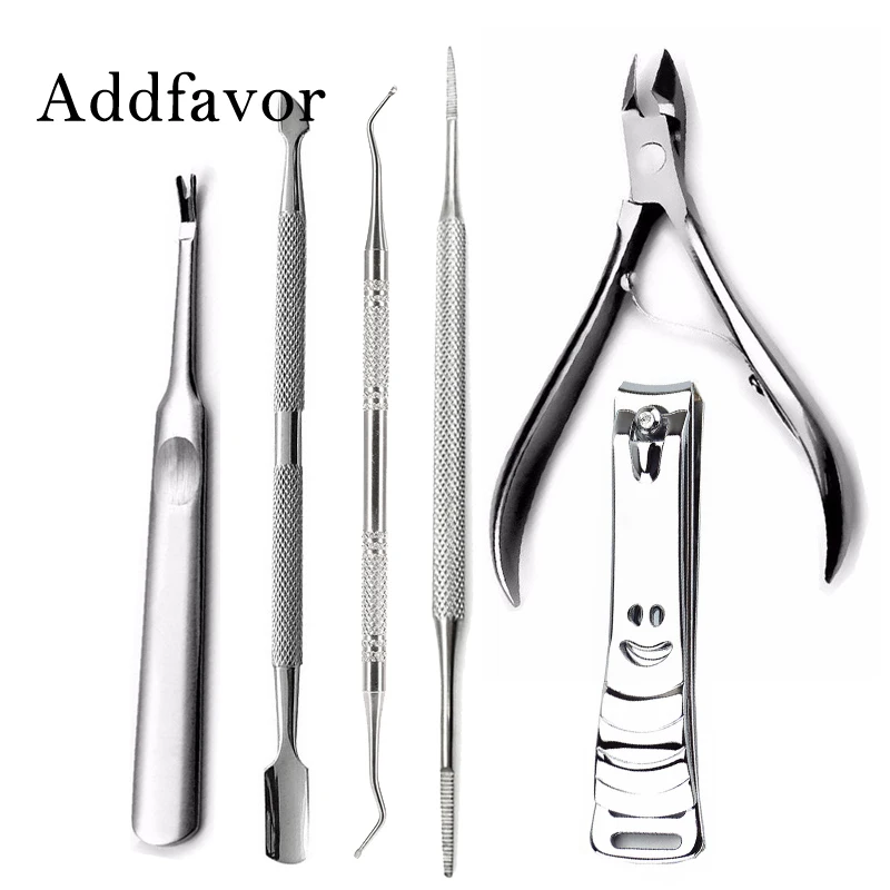 

Addfavor 3pcs/set Ingrown Toenail Correction Tools Cuticle Pusher Clipper Scissor Nipper Nail Care Manicure Pedicure Tools Set