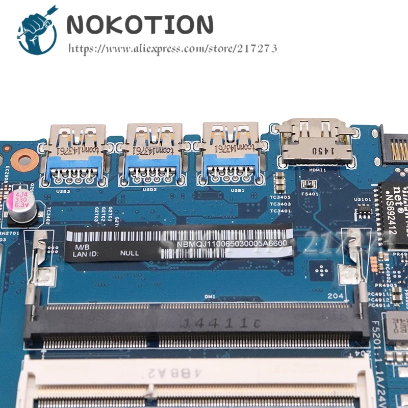 discount  NOKOTION laptop motherboard For Acer V Nitro VN7-571 VN7-571G NBMQJ11006 NB.MQJ11.006 448.02F08.001