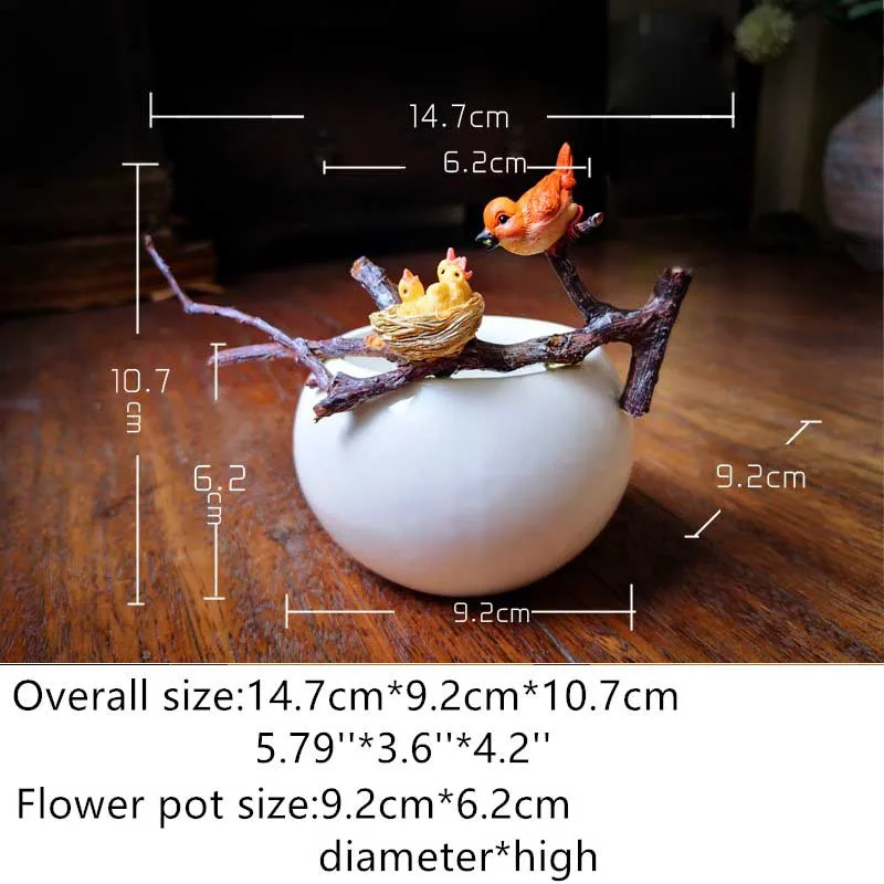Смола керамика творческий 3D лягушка любителей цветочные горшки, украшения сада, уличная статуя, украшения двора - Цвет: 5