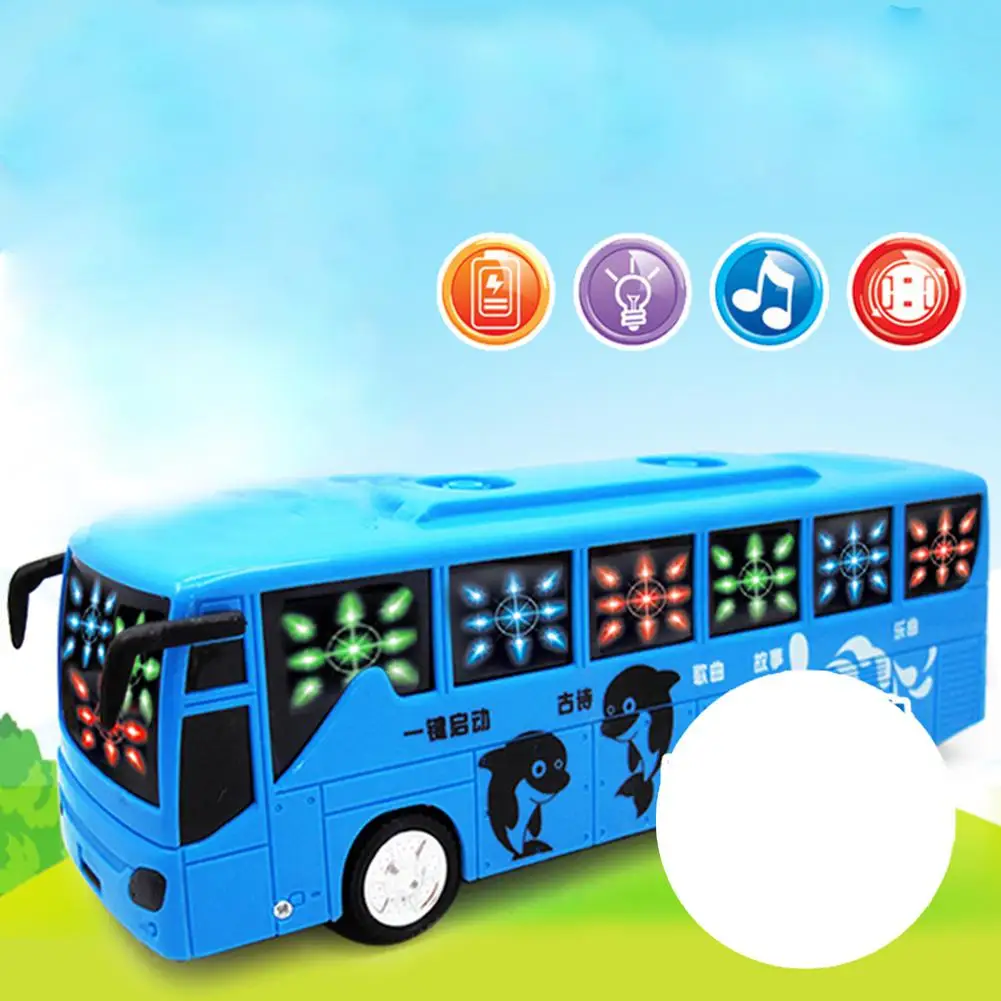 RCtown популярные детские автобус модель игрушки с 4D Свет Звук развивающие игрушки