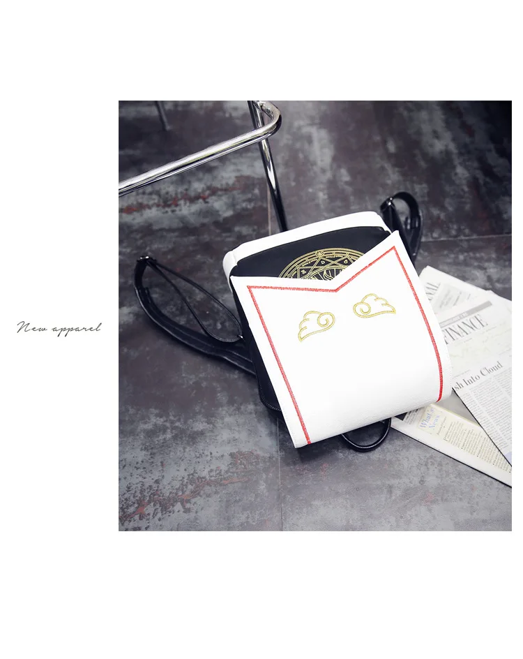 Anime Card Captor Sakura Girls Backpack CARDCAPTOR SAKURA Shoulder Bag Kawaii Cosplay Lolita Magic Bags with Embroidery Wings