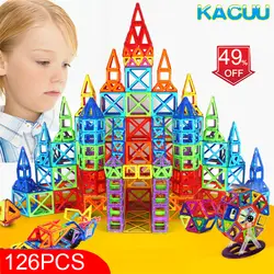 Новый 126 шт. Мини Магнитный конструктор construction set модель и строительство игрушки Пластик Магнитная Конструкторы образования Игрушечные