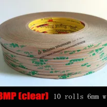 10x(6 мм* 55 м* 0,13 мм) Прозрачный 3M468MP 200MP Клейкая Двусторонняя клейкая лента для Светодиодные ленты телефон планшет Панель табличка отделка Бонд