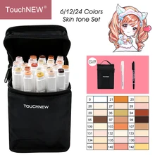 TouchFIVE 12/24 набор тонов кожи, маркеры на спиртовой основе с двойным наконечником для рисования и скетчинга, высокое качество чернил