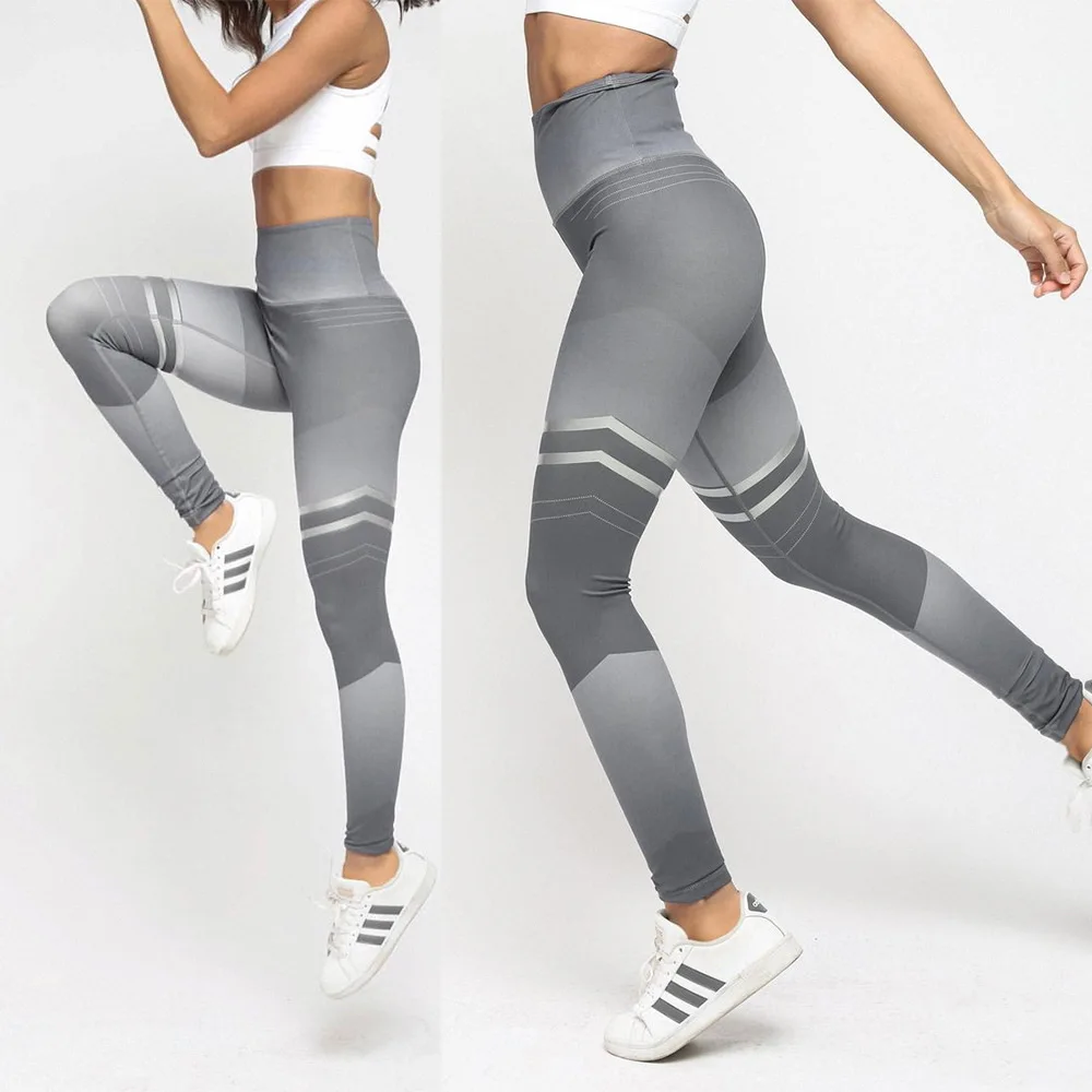 

[AoSheng] Black Grey High Waist Workout Legging For Women Casual Jeggings Women Hollow Leggings Push Up Fitness Leggings