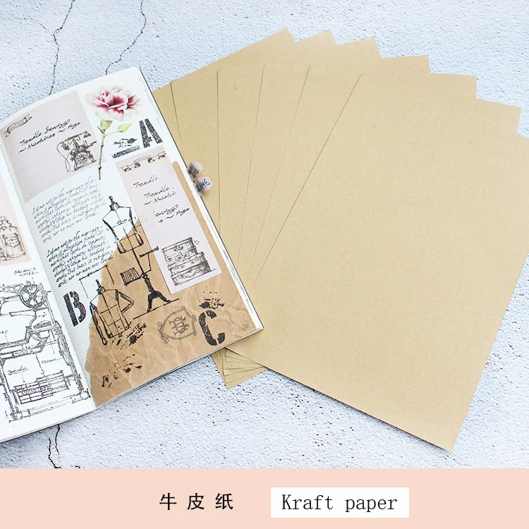 

30sheets/lot Retro vellum can write Decorative Background sticker/kraft paper DIY Scrapbooking photo Label Diary Sticker Escolar
