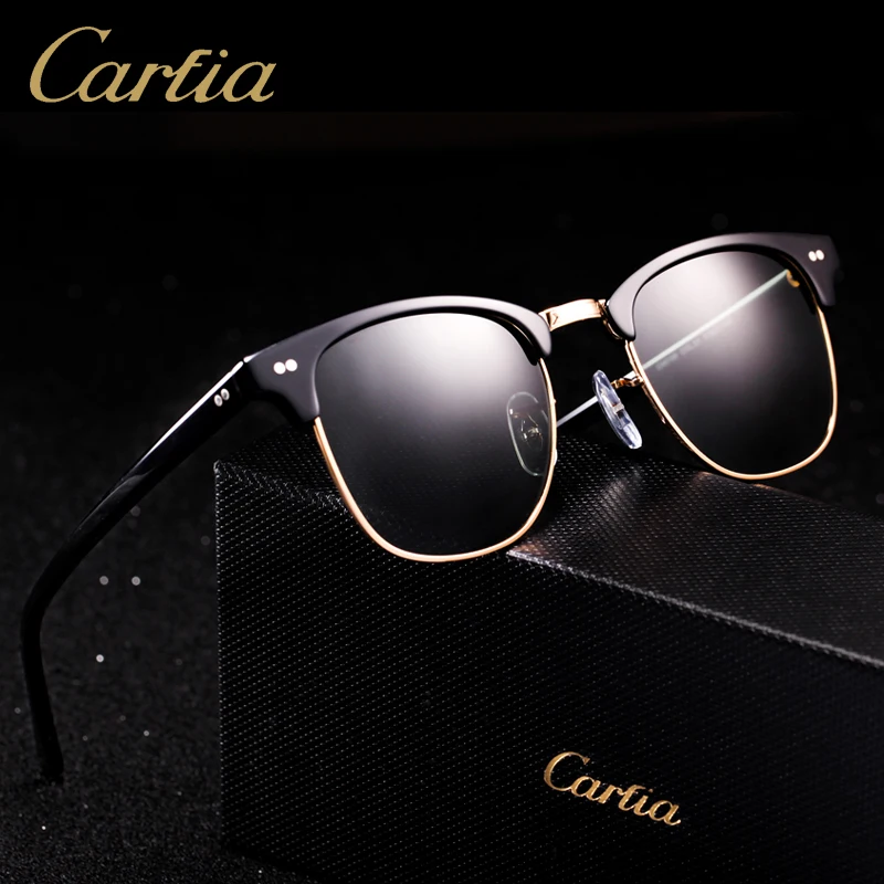 Classic Gold Sonnenbrille totoise Retro C06 black C04 Polarisierte 100 C03 Grey Vintage C02 C05 Frauen Männer tortoise Totoise Shades Marke Carfia 2018 Pink Niet Uv400 C01 black Blue black Designer UxIfYY