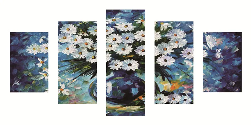 

Home Decor DIY 5D Beautiful Flowers Diamond Painting 5 Panel Multi-picture Diamond Embroidery Diamond Mosaic Cross Stitch