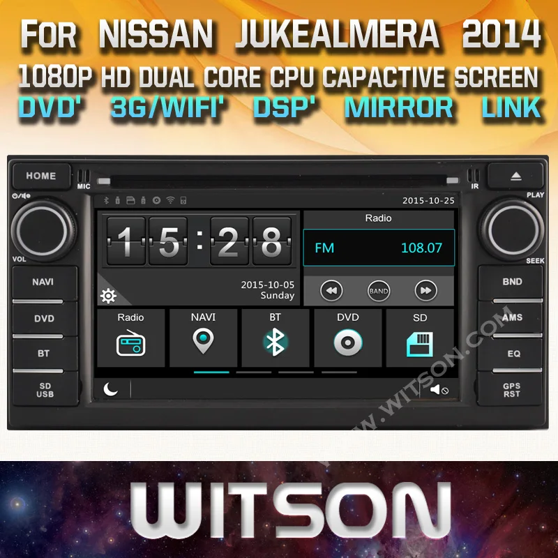 Автомобильный DVD плеер WITSON GPS для NISSAN JUKE/ALMERA 2014 автомобильный аудиоплеер gps dvd