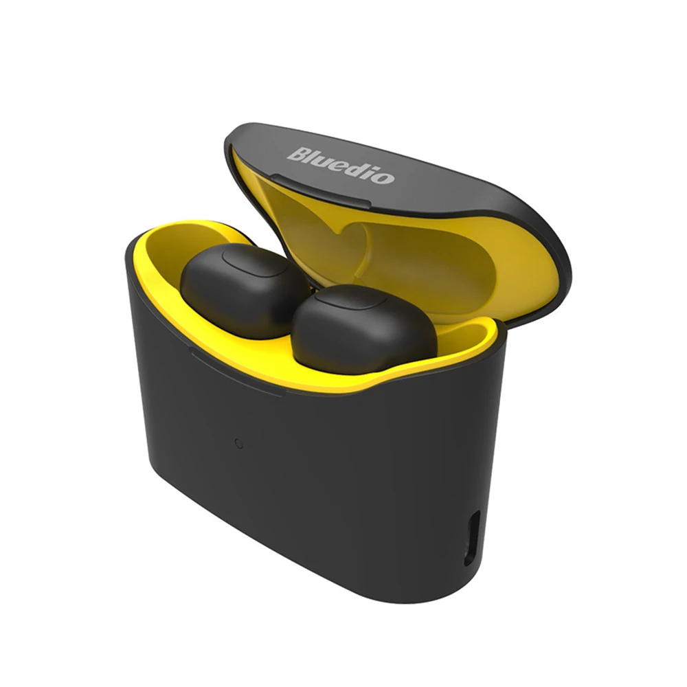 Bluedio T-Elf Bluetooth 5,0 беспроводной спортивный телефон игра HiFi наушники-вкладыши с зарядным устройством - Цвет: Цвет: желтый
