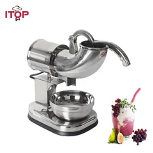 ITOP Ice Crusher Shaver Machine Electric Snow Cone Maker Stainless Steel Shaved Ice Machine 145lbs Per Hour automatic electric taiwanese shaved ice maker kakigori machine