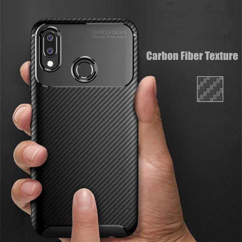 Прочный ТПУ чехол PDGB для Huawei Mate 10 Pro 20 Lite X Honor Play 8X 8C 8A текстурное углеродное