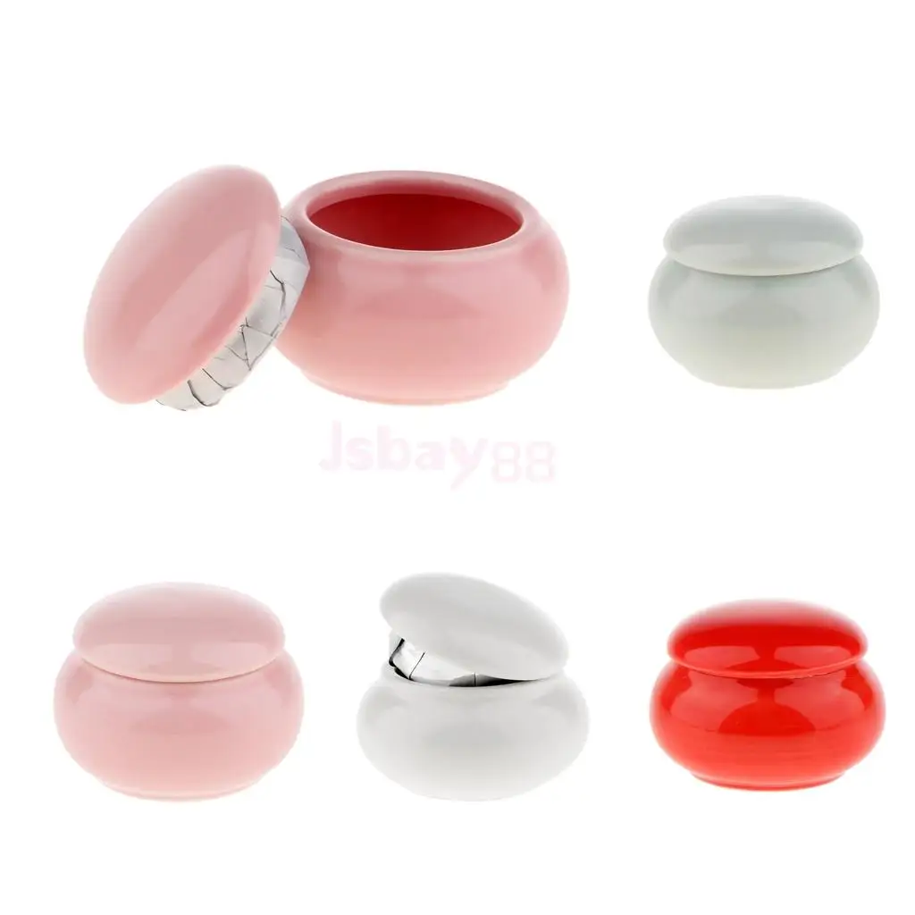 

12ml Empty Ceramics Container Makeup Jar Cosmetics Storage Pot for Powder Foundation Lip Balm Liquid Essential Oil