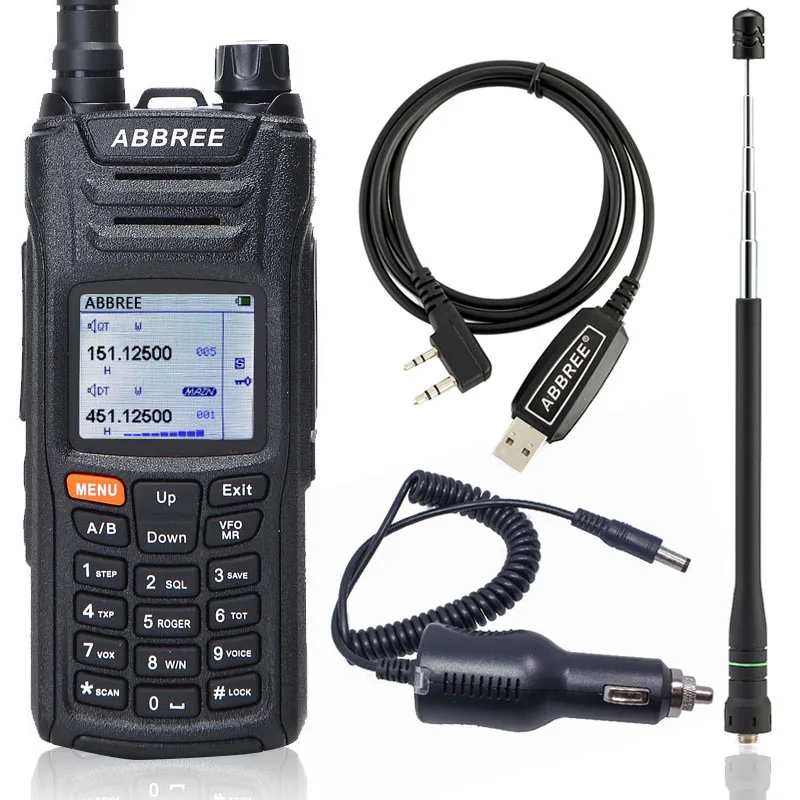 ABBREE AR-F6 рация 125-560 МГц все полосы большой диапазон двойной дисплей двойной режим ожидания VOX DTMF SOS ЖК-дисплей цветной Дисплей радиоприемник - Цвет: as picture 1