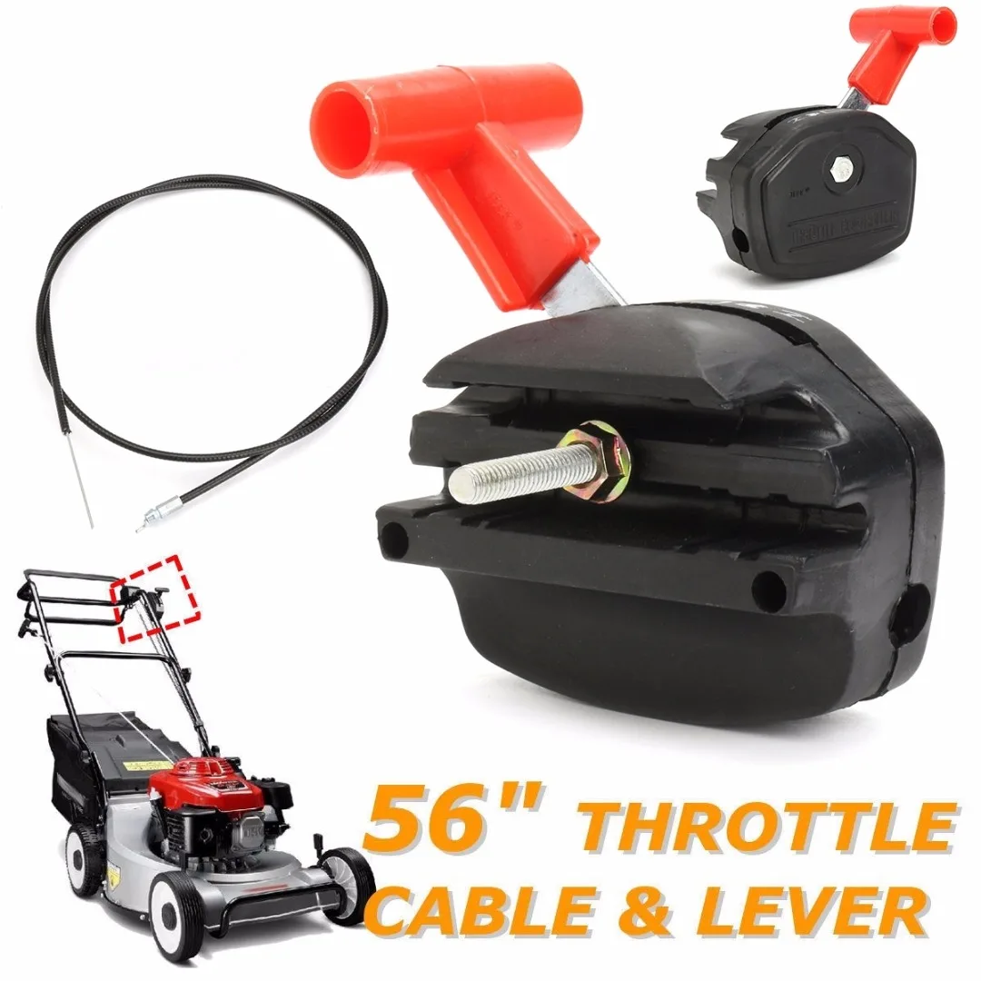 Universal Lawn Mower Throttle Control Kit - 55 Inch Cable With Lever For Garden Equipment