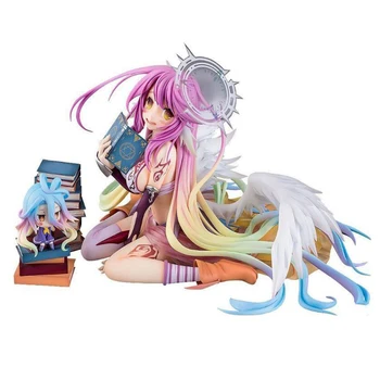

Jibril No game no life sitting posture action anime 1/7 scale figure painted collection cartoon model toy gifts boxed Y7541