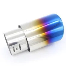 Universal car Rear Exhaust Muffler Tail Pipe Radiator Stainless Steal Chrome Decorative Tip tubing System Fit for VW SUZUKI KIA